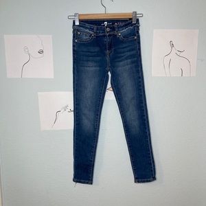 Kids dark wash skinny jeans